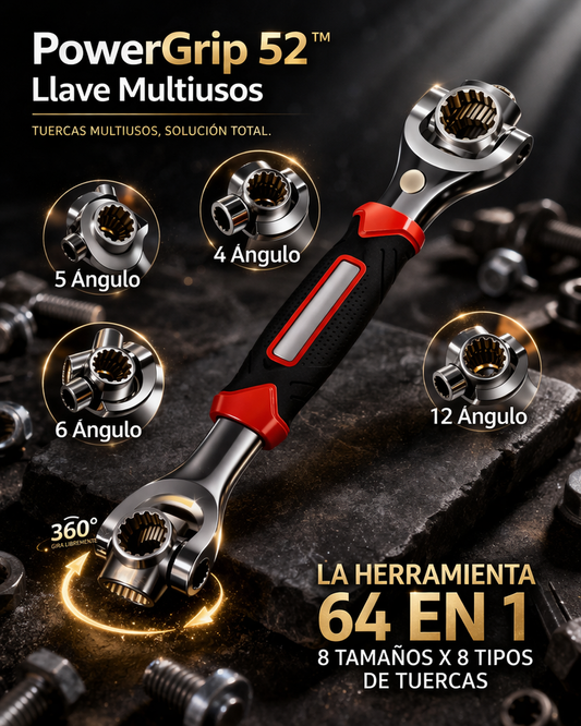 Llave PowerGrip 52™ tuercas multiusos